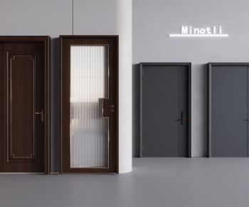 New Chinese Style Single Door-ID:341414931