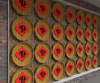 New Chinese Style TV Wall-ID:461480611