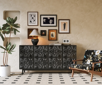 French Style Entrance Cabinet-ID:778278118