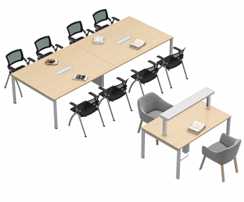 Modern Office Desk And Chair-ID:438824897