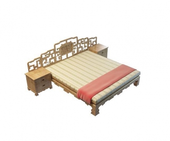 New Chinese Style Double Bed-ID:322901962