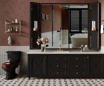 French Style Bathroom Cabinet-ID:936115988