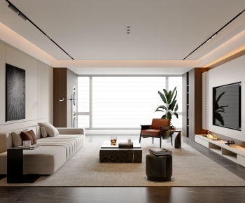 Modern A Living Room-ID:709440757
