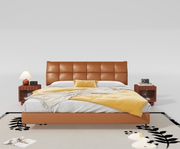 Modern Double Bed-ID:676387073