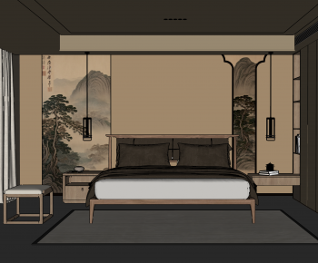 新中式卧室-ID:100274099