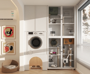 Modern Laundry Cabinet-ID:621579897