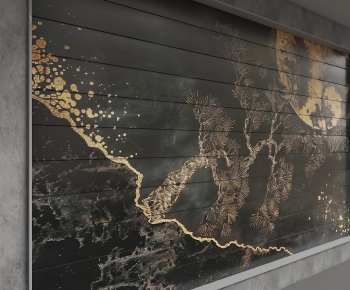 New Chinese Style TV Wall-ID:234003076