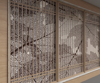 New Chinese Style TV Wall-ID:133697038