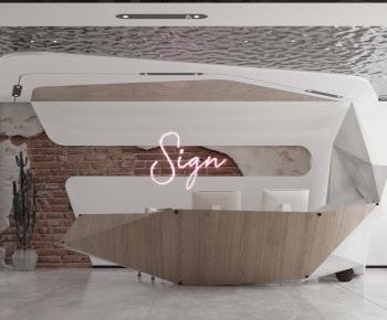 Modern Office Reception Desk-ID:656034954