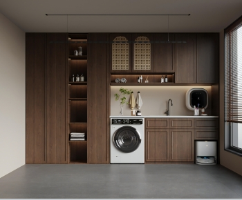 Modern Balcony Laundry Room-ID:332464938