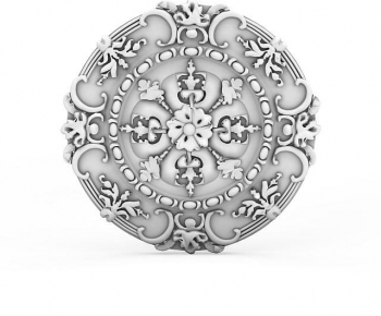 European Style Plaster Carved Top Plate-ID:555305969