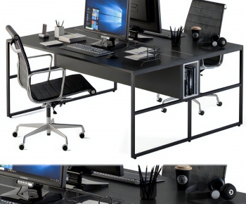 Modern Office Desk And Chair-ID:463390481