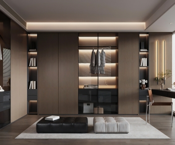 Modern Clothes Storage Area-ID:183140994