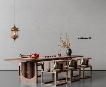 New Chinese Style Tea Tables And Chairs-ID:677695041