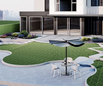 Modern Courtyard/landscape-ID:389276031