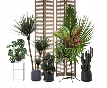 Modern Potted Green Plant-ID:872934107