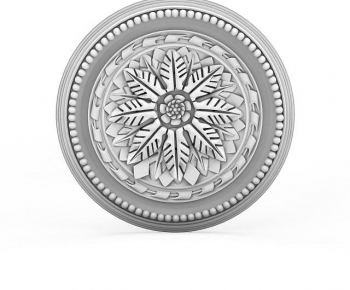 European Style Plaster Carved Top Plate-ID:836990128
