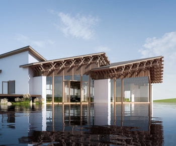 New Chinese Style Architecture Of Artistic Style-ID:767196895