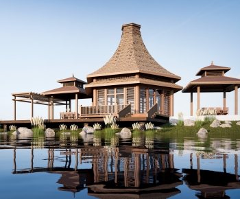 Southeast Asian Style Appearance Of Commercial Building-ID:213746076
