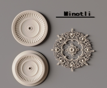 French Style Plaster Carved Top Plate-ID:584330637