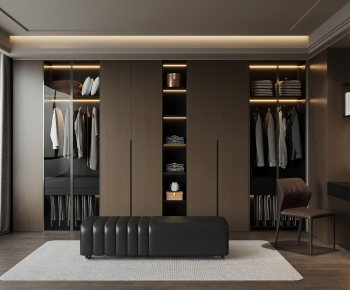 Modern Clothes Storage Area-ID:787334923