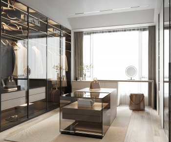 Modern Clothes Storage Area-ID:302609923