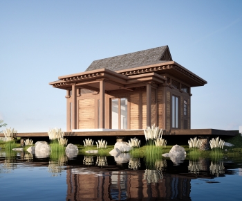 New Chinese Style Building Appearance-ID:735400921