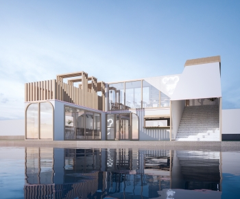 Modern Appearance Of Commercial Building-ID:884382965