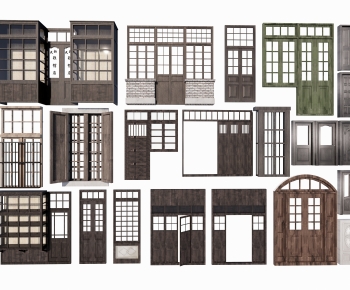 New Chinese Style Entrance Door-ID:261157041