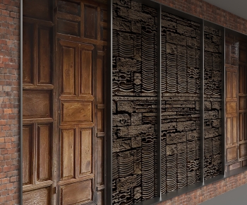 New Chinese Style TV Wall-ID:184566971