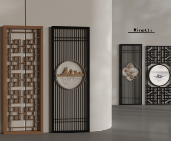 New Chinese Style Metal Screen Partition-ID:791541102