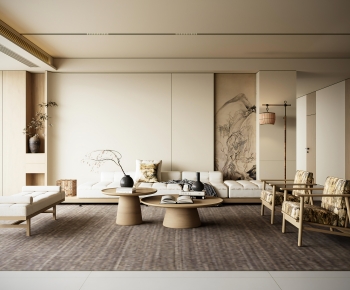 New Chinese Style A Living Room-ID:744359021