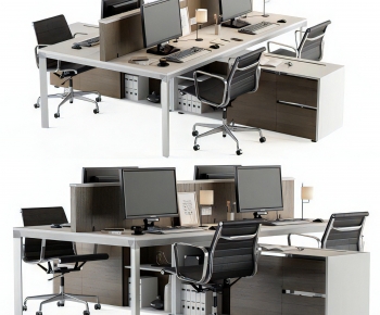 Modern Office Desk And Chair-ID:494236959