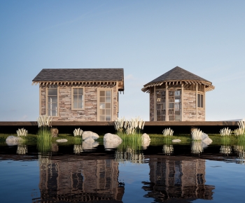 New Chinese Style Building Appearance-ID:706294067