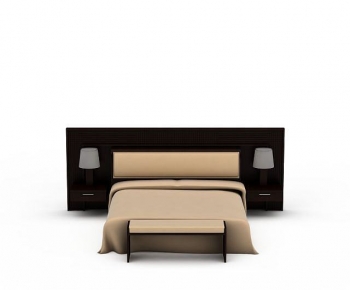 Modern Double Bed-ID:521337998