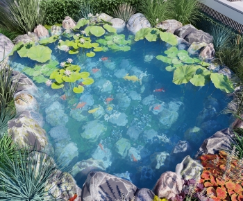 Modern Rockery Waterscape-ID:790345914