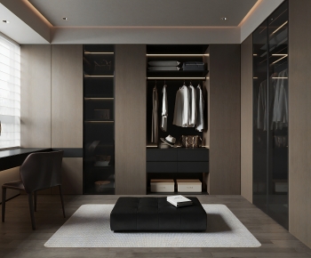 Modern Clothes Storage Area-ID:303881885