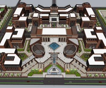 New Classical Style Architectural Bird's-eye View Planning-ID:395136124
