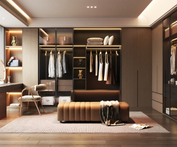 Modern Clothes Storage Area-ID:296199084