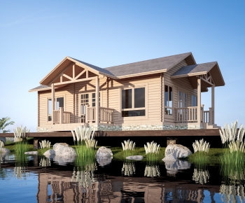 New Chinese Style Building Appearance-ID:325357919