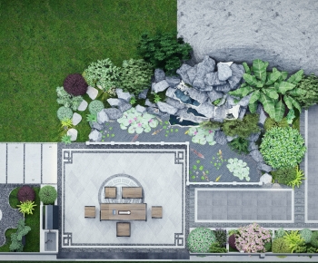 New Chinese Style Courtyard/landscape-ID:592031966