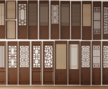 New Chinese Style Wooden Screen Partition-ID:517026903