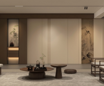 New Chinese Style A Living Room-ID:544532068