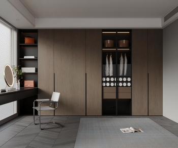 Modern Clothes Storage Area-ID:669488919