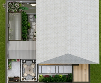 New Chinese Style Courtyard/landscape-ID:928735979