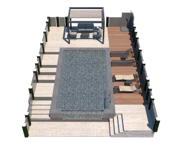 Modern Swimming Pool-ID:897600741