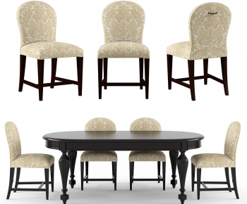 American Style Dining Table And Chairs-ID:567509891