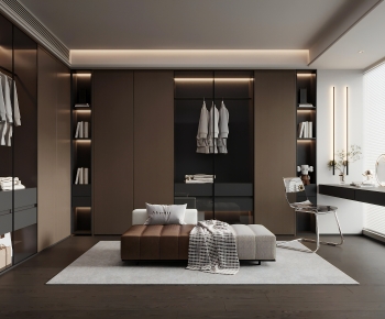 Modern Clothes Storage Area-ID:350449171