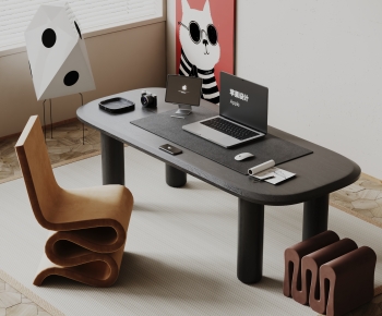 Modern Computer Desk And Chair-ID:406682017