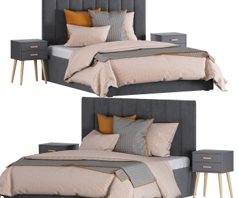 Modern Single Bed-ID:299549161
